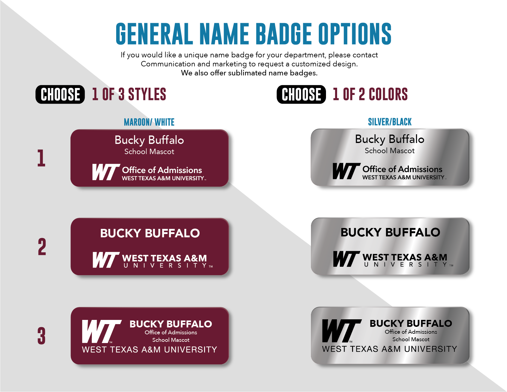 General Name Tag Style Options